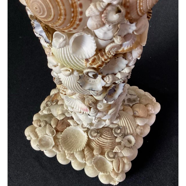 Shell Decorated Pedestal Candlestick For Sale - Image 11 of 11