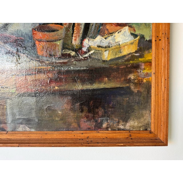 1960s Vintage Turner Still Life Oil on Canvas Painting, Frame/ Sold For Sale - Image 11 of 12