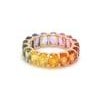 Red Natural 6.49 cts rainbow sapphire ring gold For Sale - Image 8 of 18