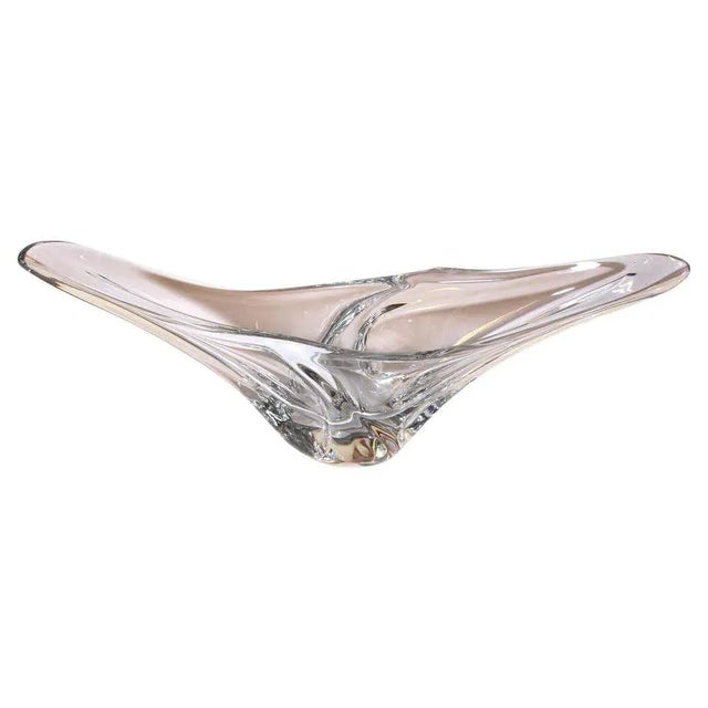 Sculptural Curvilinear Art Glass Fruit Bowl by Daum France For Sale - Image 11 of 11