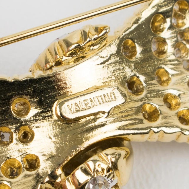 Valentino Garavani Jeweled Bowtie Brooch For Sale In Atlanta - Image 6 of 9