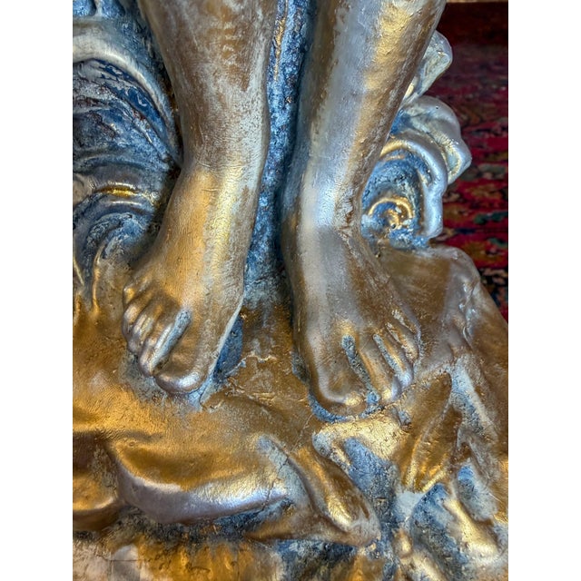1960s Reproduction Auguste Moreau "Girl Dressing Her Hair" Table Lamp For Sale - Image 10 of 12