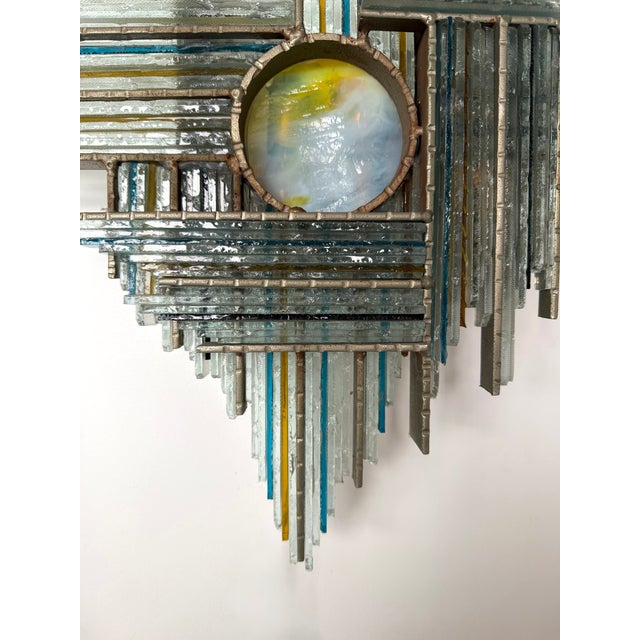 Hammered Glass Silver Iron Star Sconces by Biancardi, Italy, 1970s, Set of 3 For Sale - Image 14 of 17