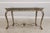 Queen Anne Vintage Silver Finish Glass Top Console Table For Sale - Image 3 of 18