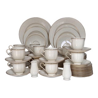 1990s Lenox Courtyard Gold - 62 Pieces For Sale