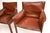 Brown Vintage Italian Leather Armchairs by Enrico Pellizzoni, 1980, Set of 2 For Sale - Image 8 of 11