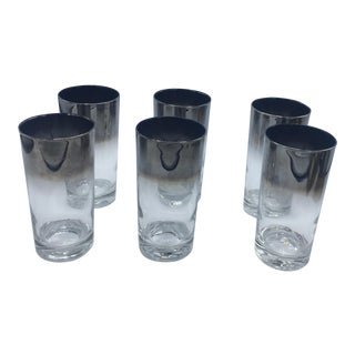 Ombré Silver Glasses - Set of 6 For Sale