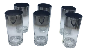 Ombré Silver Glasses - Set of 6