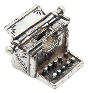 Vintage Silver Miniature Typewriter