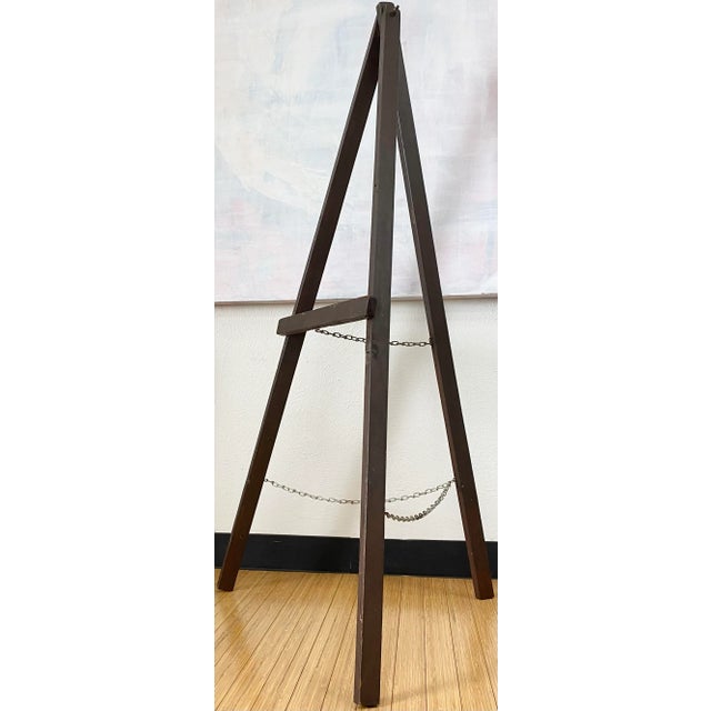 Brown 52”h Rustic Wood Easel For Sale - Image 8 of 8
