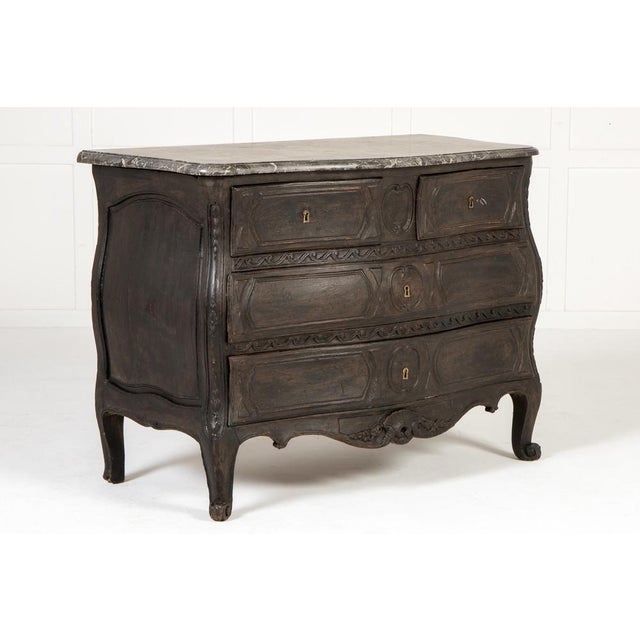 18th Century French Ebonised Bombe Commode For Sale - Image 12 of 12