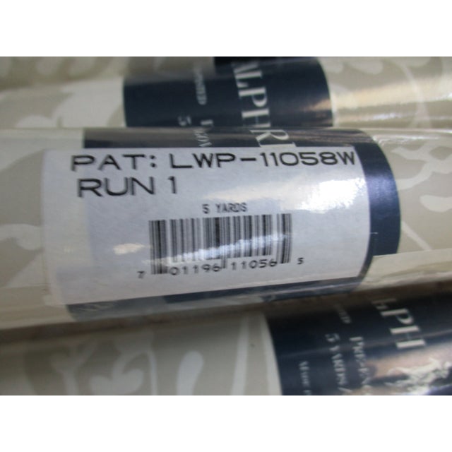 Ralph Lauren Vintage Ralph Lauren French Art Nouveau Design in Pewter Wallpaper Border Set of 8 For Sale - Image 4 of 6
