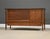 Brown 1950s Refinished Walnut 56” Sideboard Credenza by Mt. Airy Finished Back For Sale - Image 8 of 13