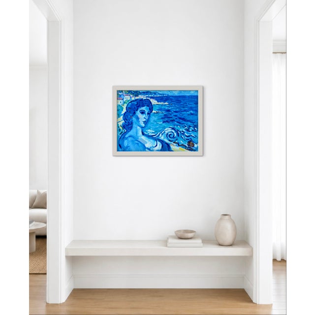 The Blue Hour Mosaic - Original Seascape in Oil - Chagall Inspired For Sale In Reno/Lake Tahoe - Image 6 of 14
