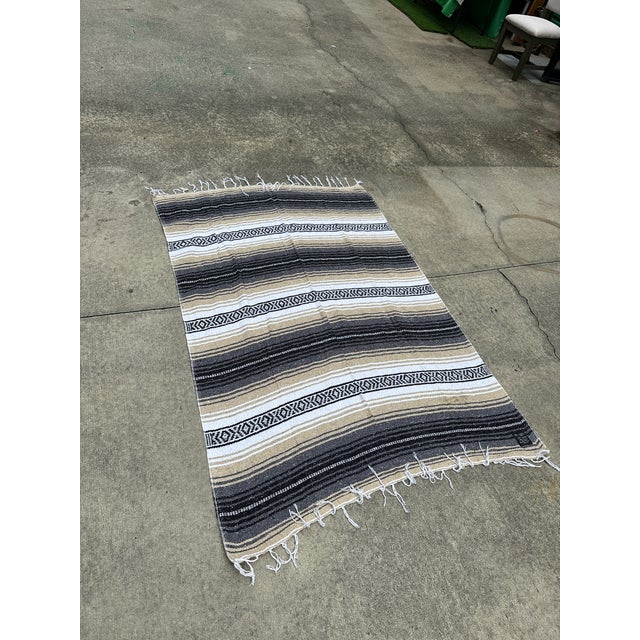 Pair of Vintage Native American Style Throw Blankets For Sale - Image 9 of 9