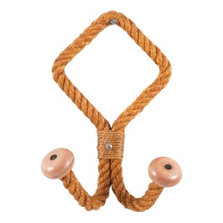 Vintage Rope Coat Rack from Audoux & Minet, 1950 For Sale