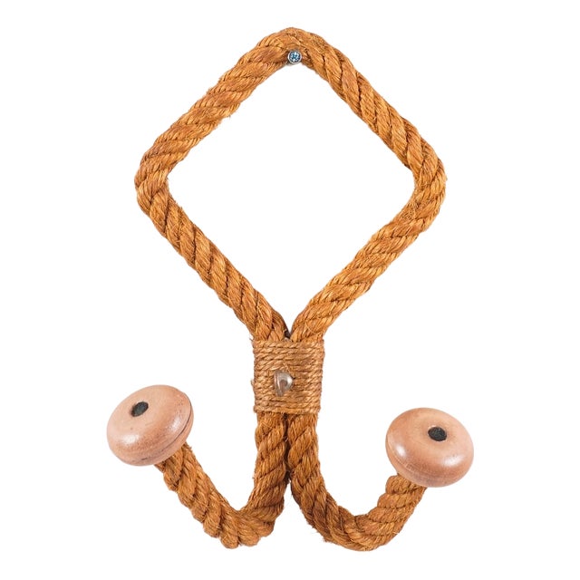Vintage Rope Coat Rack from Audoux & Minet, 1950 For Sale