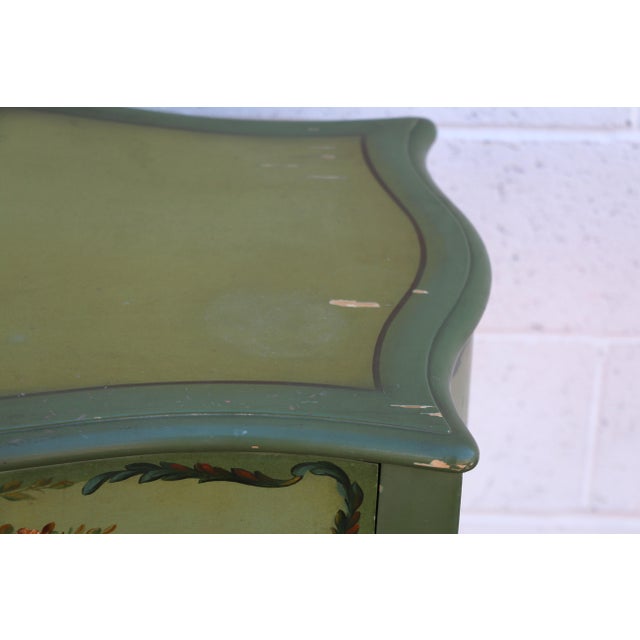 1950s French Provincial Hand-Painted Writing Table / Vanity Desk For Sale In Los Angeles - Image 6 of 18