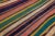 Textile 1960s Vintage Turkish Kilim Multicolor Handmade Stripes Wool Rug For Sale - Image 7 of 8
