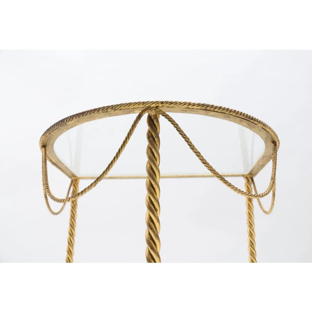 Gold Italian Gold Plated Side Table, 1960s For Sale - Image 8 of 10