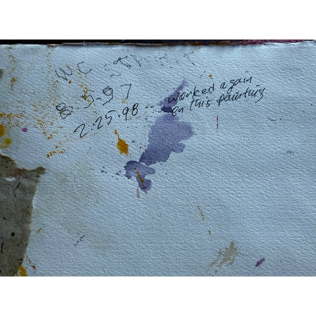 Robert R. Doty Original Art Mixed Media Watercolor,acrylic and Collage For Sale - Image 4 of 4