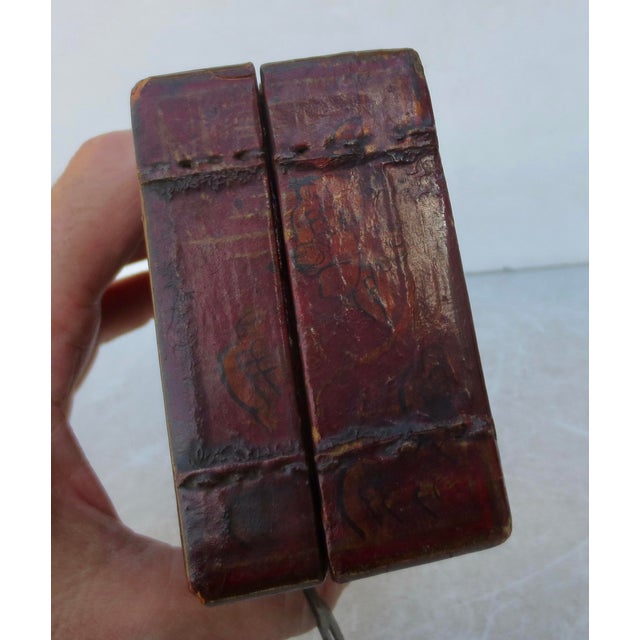 Chinese Antique Chinese Leather Card Box For Sale - Image 3 of 10