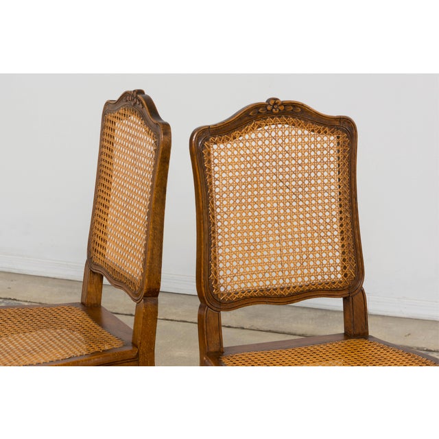 Antique French Louis XV Style Provincial Walnut Cane Dining Chairs, Set of 12 For Sale In New York - Image 6 of 18