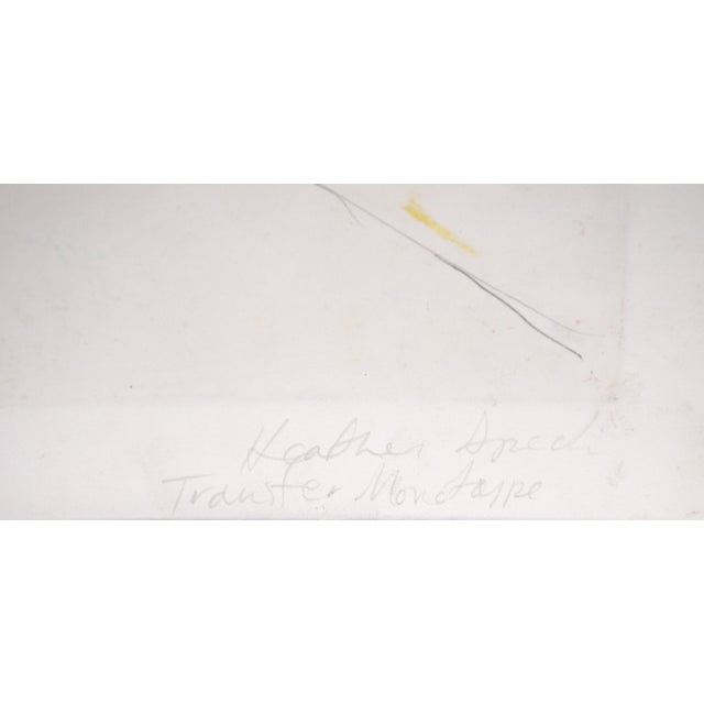 Abstracted Cityscape - Transfer Monotype in Oil on Paper by Heather Speck For Sale - Image 10 of 11