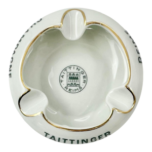 Vintage Taittinger Reims Champagne Ceramic Ashtray