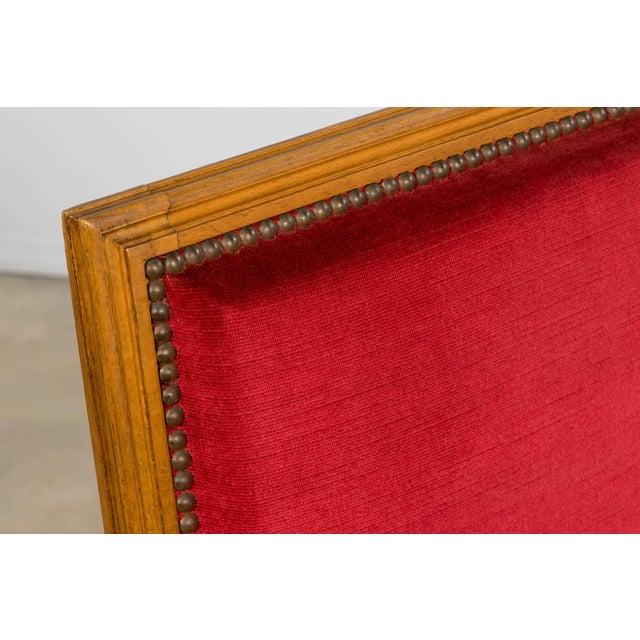 French Louis XVI Style Dining Chairs W/ Red Velvet - Set of 6 For Sale - Image 10 of 18