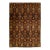 Brown Modern Ikat Handmade Geometric Pattern Designed Wool Rug For Sale