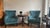 Textile Pair of Teal Velvet Wingback Accent Chairs With Nailhead Trim For Sale - Image 7 of 7