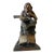 Vintage Brass Cast Chimpanzee Reading Book Bookend For Sale