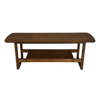 Danish Wooden Bench, 1950s For Sale