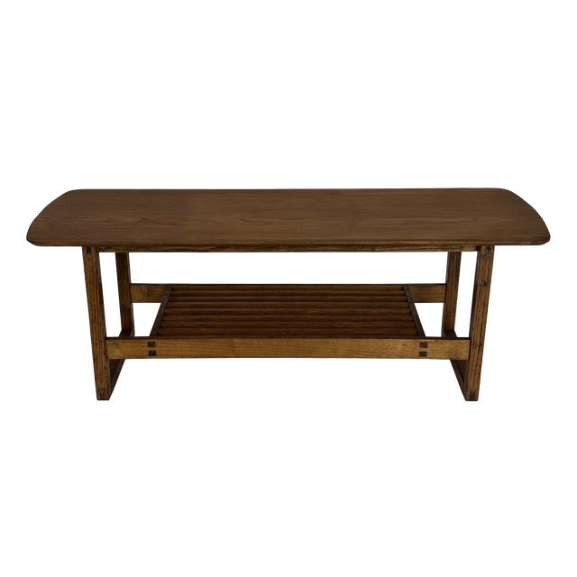 Danish Wooden Bench, 1950s For Sale