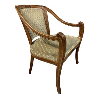 Antique Armchair in Velour, 1900s For Sale