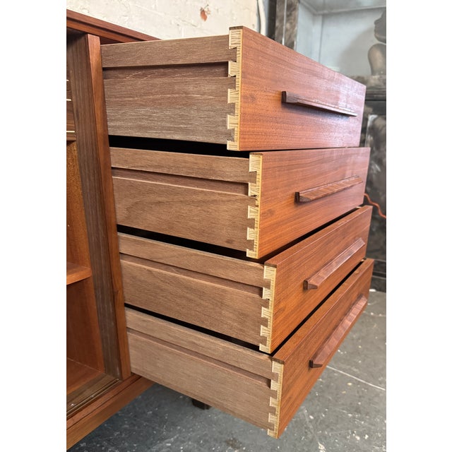 Brown Mid-Century Modern Danish Teak Server For Sale - Image 8 of 13