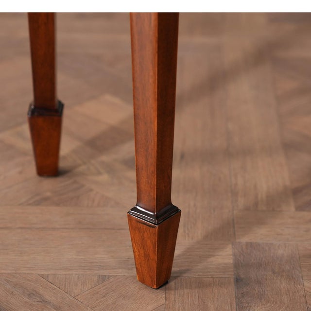 Brown Small Mahogany Banded Console For Sale - Image 8 of 8