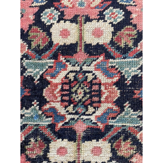 Lattice Pattern Antique Feraghan Rug - 10.2 X 12.10 For Sale - Image 4 of 12