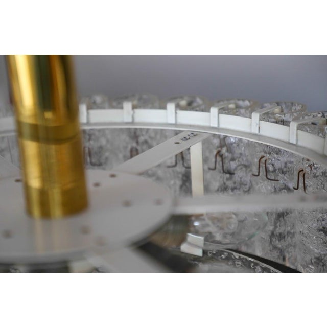 Vintage Ice Glass Tube Pendant Lamp from Doria Leuchten, Germany, 1970s For Sale - Image 12 of 18