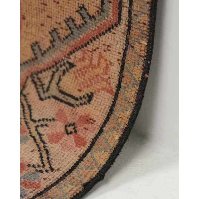 Turkish 1970s Vintage Turkish Handmade Wool Cotton Orange Runner Rug For Sale - Image 3 of 11
