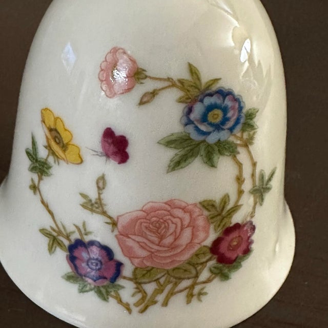 Mid 20th Century Vintage 1900s Floral & Butterfly Porcelain Bell For Sale - Image 5 of 10