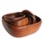 Classic Mid Century teak salad set, made in Thailand by Good Wood. The set consists of six smaller individual salad bowls...