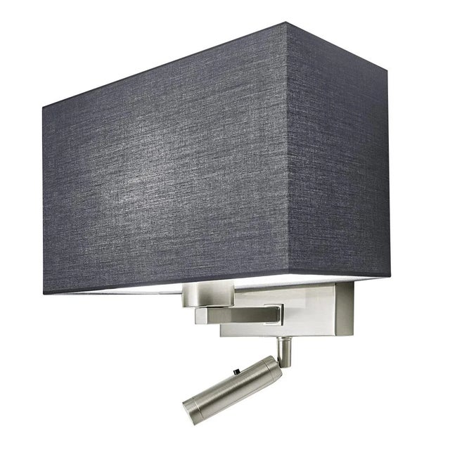 Contemporary Gotham Lighting Brushed Nickel Led Focus Reading Light With Shade For Sale - Image 3 of 3