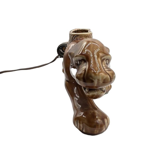 1950s Mid-Century Modern Stalking Panther Statue t.v. Lamp by Royal China & Novelty Co For Sale - Image 9 of 11