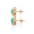Modern 14k Modern Square Shape Turquoise Gemstone Stud Earrings- 2 Pieces For Sale - Image 3 of 6