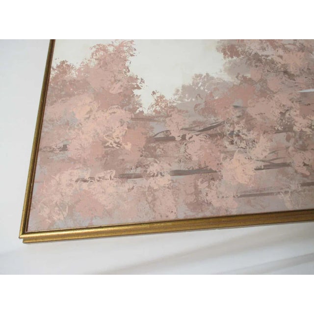 Mid 20th Century Pink Marsh Landscape Acrylic Painting, Framed For Sale - Image 4 of 8