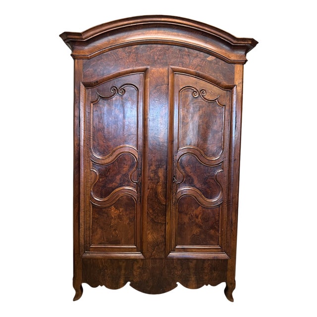 French Walnut Wardrobe, 1800s For Sale