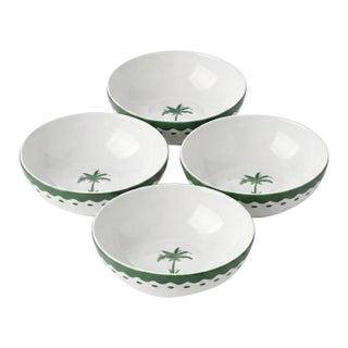Fern & Co. X Anthropologie "The Palm Collection" Porcelain Small Bowls - Set of 4 For Sale