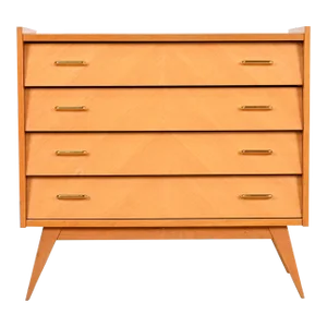 Gio Ponti Style Mid-Century Italian Modern Louvered Front Chest of Drawers